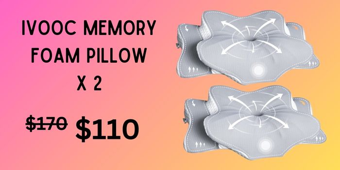IVOOC Memory Foam Pillow X2